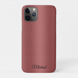 Capa Para iPhone 11 Pro Cor Vermelha sólida do gradiente Moderno de Cor da