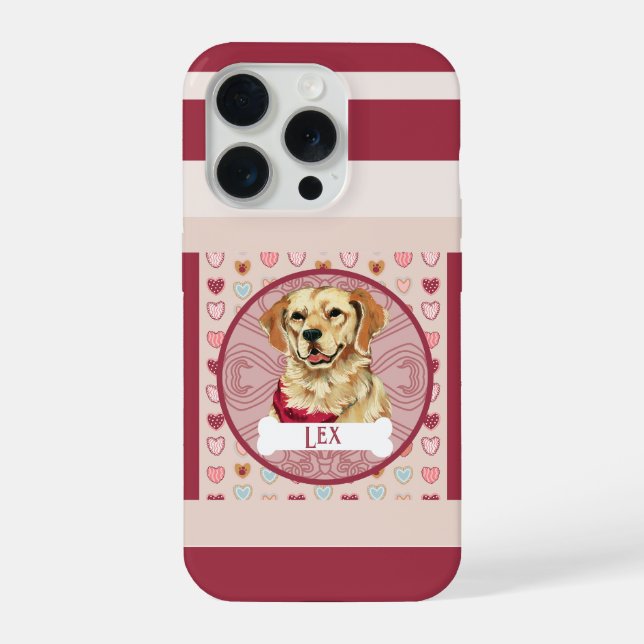 Capa para iPhone 11 Pro Coração de Golden Retrieve (Verso)