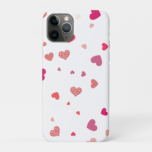 Capa Para iPhone 11 Pro Corações - amor (Verso)