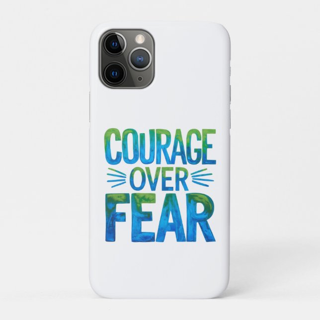 Capa Para iPhone 11 Pro Coragem sobre o medo (Verso)