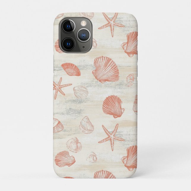 Capa Para iPhone 11 Pro Costeira russa - Conchas, Starfish, Recife (29) (Verso)