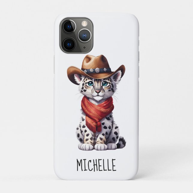 Capa Para iPhone 11 Pro Cowboy Cowboy Neve Leopardo (Verso)