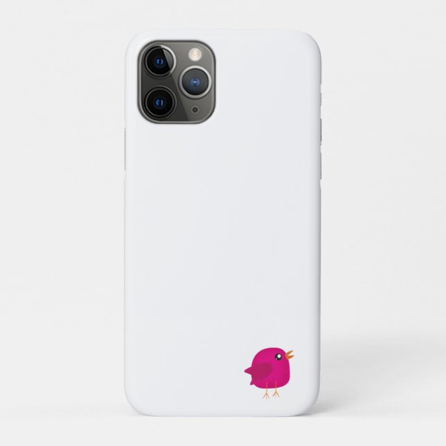 Capa Para iPhone 11 Pro Crianças, passarinho fofo (Verso)