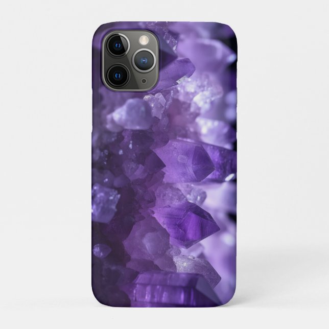 Capa Para iPhone 11 Pro Cristais de Ametist (Verso)