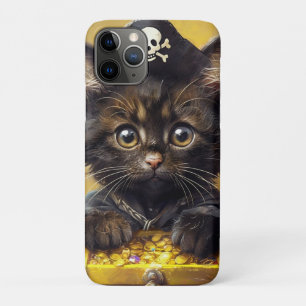 Capa Para iPhone 11 Pro Cristóvão Pirata Adorável com tesouro de Ouro