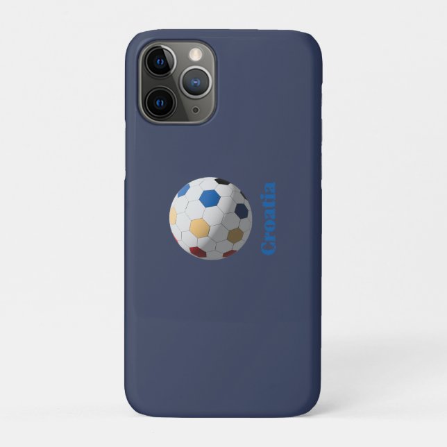 Capa Para iPhone 11 Pro Croatia Soccer (Verso)
