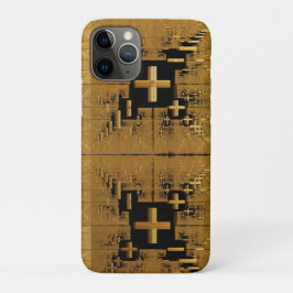 Capa Para iPhone 11 Pro Cruzamentos Fractais do ouro