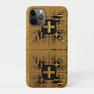 Capa Para iPhone 11 Pro Cruzamentos Fractais do ouro