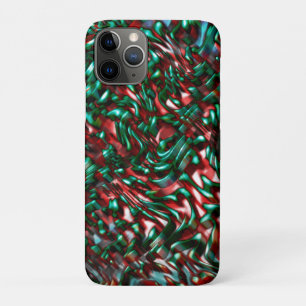 Capa Para iPhone 11 Pro Curvas em camadas, verde e burgundy Case-Mate iPho
