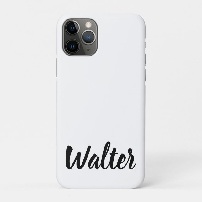 Capa Para iPhone 11 Pro Curvy Walter Name, (Verso)