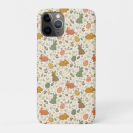 Capa Para iPhone 11 Pro Cute Hand Drawn Spring Bunnies 