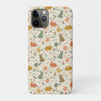 Capa Para iPhone 11 Pro Cute Hand Drawn Spring Bunnies 