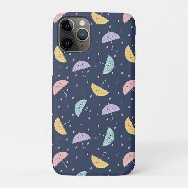 Capa Para iPhone 11 Pro Cute Kawaii Umbrella Pattern (Verso)