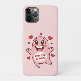 Capa Para iPhone 11 Pro Cute Pink Monster Love You So Much Art