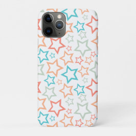 Capa Para iPhone 11 Pro Cute Retro Pastel Estrelas Verão Praia