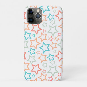 Capa Para iPhone 11 Pro Cute Retro Pastel Estrelas Verão Praia