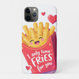 Capa Para iPhone 11 Pro Cute Valentine French Fries Pun