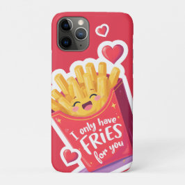 Capa Para iPhone 11 Pro Cute Valentine French Fries Pun