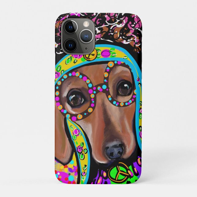 CAPA PARA iPhone 11 PRO DACHSHUND VERMELHO            (Verso)
