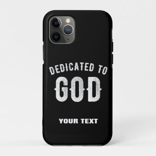 CAPA PARA iPhone 11 PRO DEDICADO A DEUS TEXTO BRANCO LEGAL PERSONALIZÁVEL