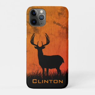 Capa Para iPhone 11 Pro Deer Hunting Large Antlers Name