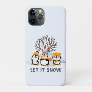 Capa Para iPhone 11 Pro Deixe-o nevar pinguins