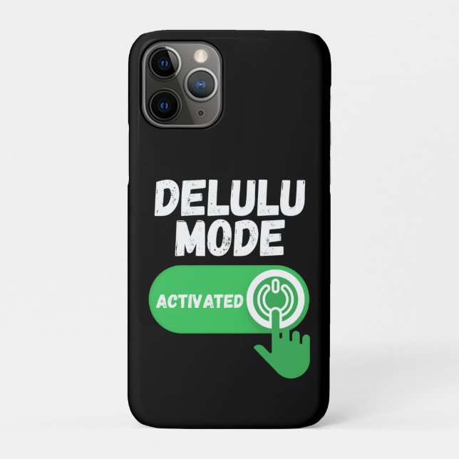 Capa Para iPhone 11 Pro Delulu Mode Activated | Funny Gen Z (Verso)