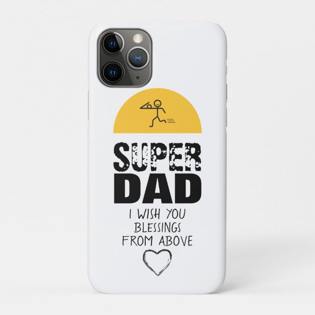 Capa Para iPhone 11 Pro Desejos personalizados do "PAI SUPER" do Design na (Verso)