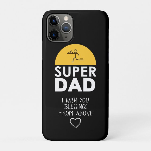 Capa Para iPhone 11 Pro Desejos personalizados do "PAI SUPER" do Design na (Verso)