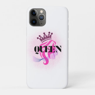 Capa Para iPhone 11 Pro Desenho de Coroa da Rainha Rosa – Poder Feminino C