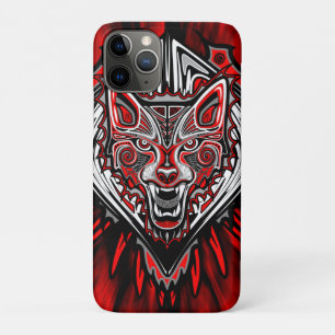 Capa Para iPhone 11 Pro Desenho de Totem Tribal Haida de Lobo