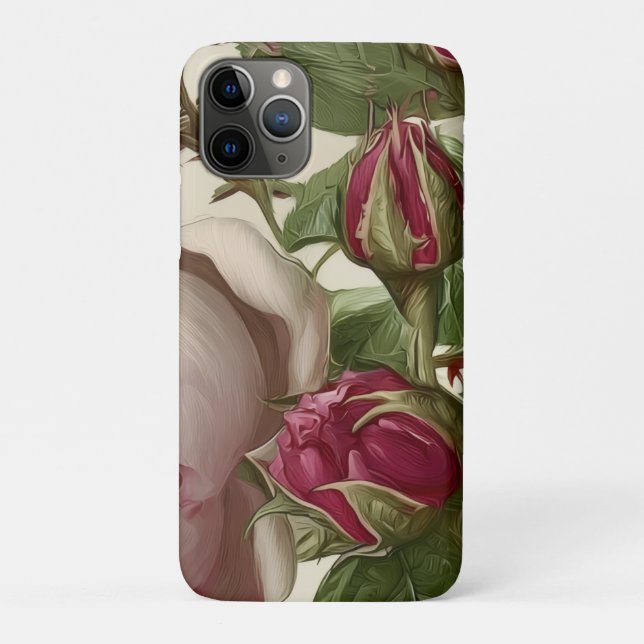 Capa Para iPhone 11 Pro Desenho Floral Botânico (Verso)