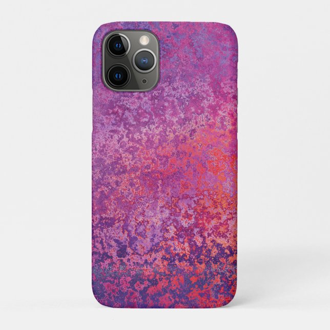 Capa Para iPhone 11 Pro Design abstrato cor-de-rosa texturizado (Verso)
