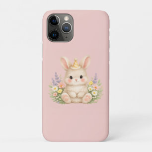 Capa Para iPhone 11 Pro Design de Flor Silvestre de Coelho Fofo para Jardi