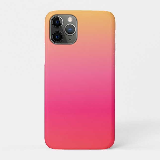Capa Para iPhone 11 Pro Design de gradiente rosa e amarelo  (Verso)