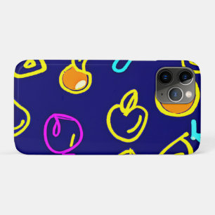 Capa Para iPhone 11 Pro Design de Padrão Dinâmico do Neon Fruta