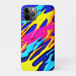 Capa Para iPhone 11 Pro Design de respingo de néon