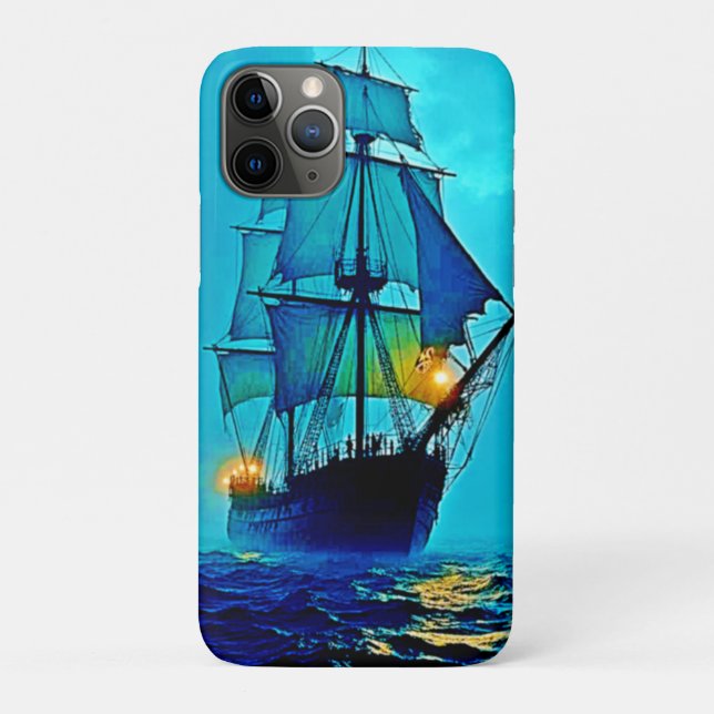 Capa Para iPhone 11 Pro Design de Voz no Mar de Alta Porte (Verso)