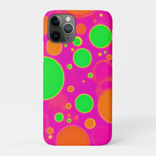 Capa Para iPhone 11 Pro Design do círculo retrorreflector Neon Pink & Gree