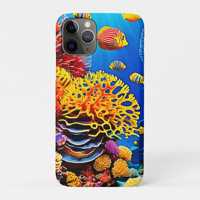 Capa Para iPhone 11 Pro Design do Jardim Submarino (Verso)