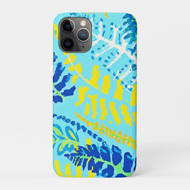 Capa Para iPhone 11 Pro Design Floral vibrante (Verso)
