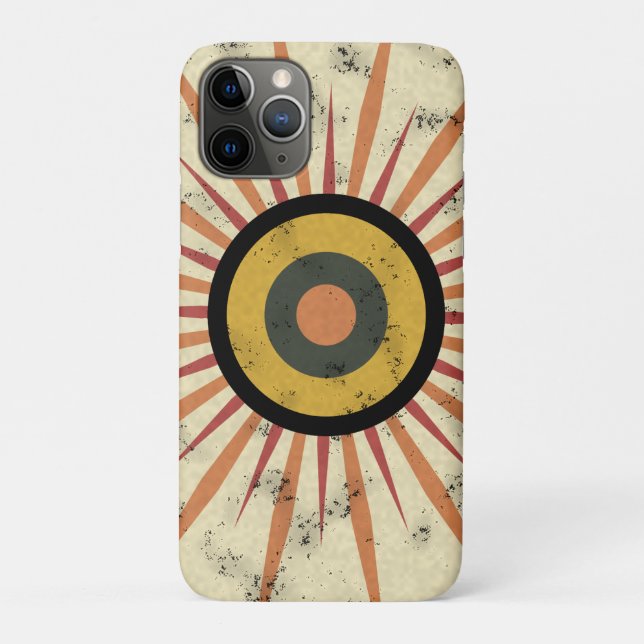 Capa Para iPhone 11 Pro Design Retro Boho de Explosão Solar (Verso)