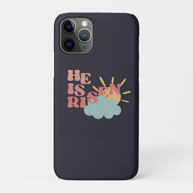 Capa Para iPhone 11 Pro Dia da páscoa - Ele é Risen (Verso)
