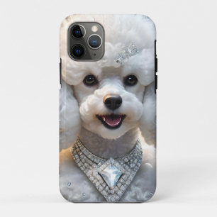 Capa Para iPhone 11 Pro Diamond Diva: O Poodle Glamoroso em Sparkle