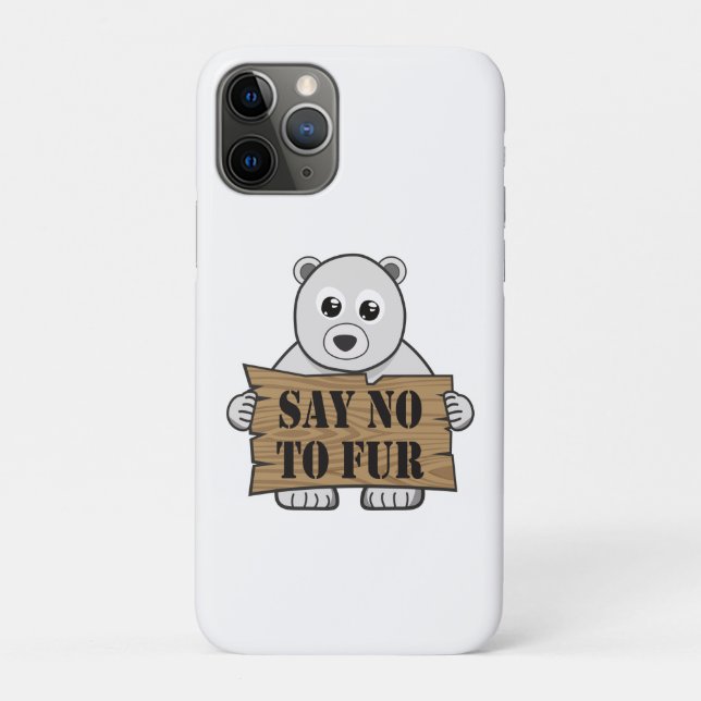 Capa Para iPhone 11 Pro Diga "não" à fur (Verso)