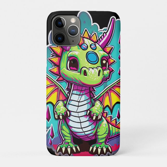 Capa Para iPhone 11 Pro Dinossauro Adorável para Bebê 2 | Alegria Jurássic (Verso)