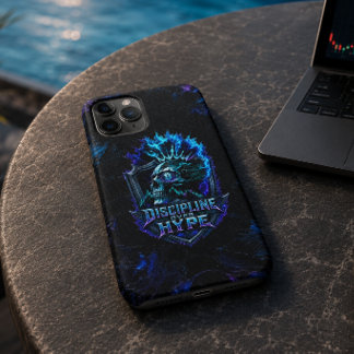 Capa Para iPhone 11 Pro Disciplina Sobre Hype Bitcoin Pincelada Azul