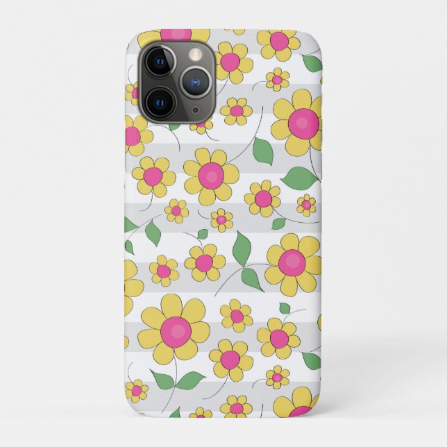 Capa Para iPhone 11 Pro Dodores design de margarida florais bonitos (Verso)