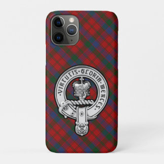 Capa Para iPhone 11 Pro Donnachaidh (Robertson) Red Tartan Crest
