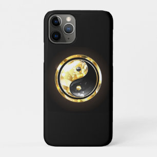 Capa Para iPhone 11 Pro Dourado Yin Yang a preto